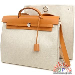 エルメス ショルダーバッグ エールバッグMM ナチュラル×シルバー金具 D