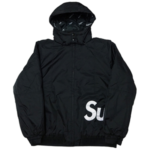 18AW シュプリームコピー シュプリームSideline Side Logo Parka Black 