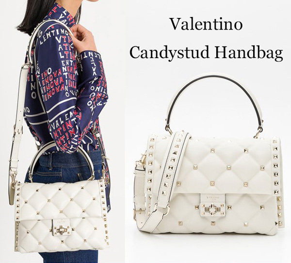 VALENTINO キャンディ ロックスタッズ 2WAYレザーハンドバッグ
