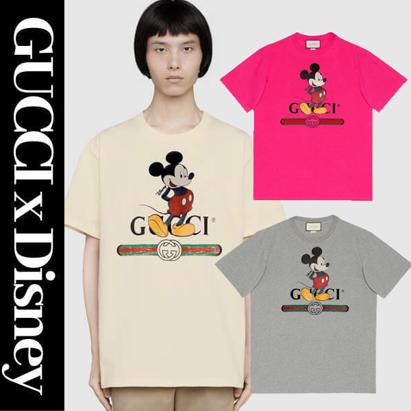 ディズニーx グッチ Tシャツ 偽物 DISNEY オーバーサイズ 3色 565806