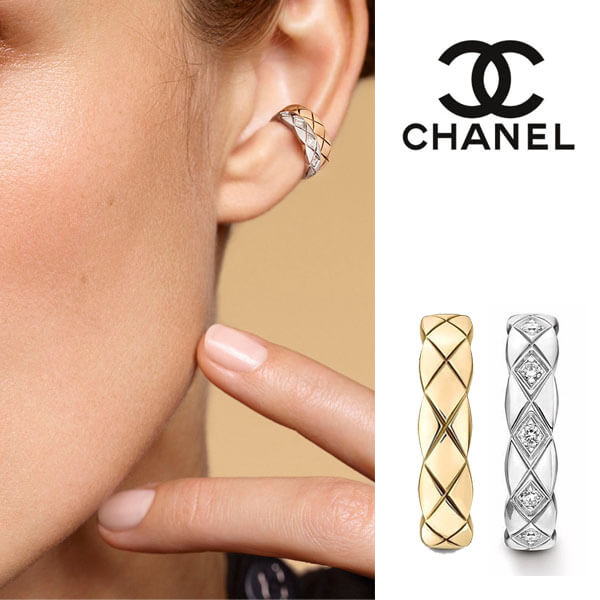 ☆シャネル ピアス コピー ココクラッシュイヤリング18kt 偽物ベージュ