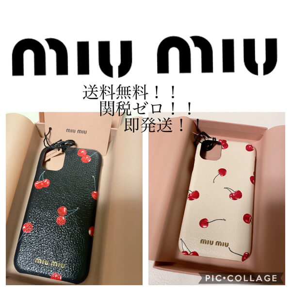 ミュウミュウ チェリー柄 コピー iPhone11/11pro/iPhone 12/13 ケース
