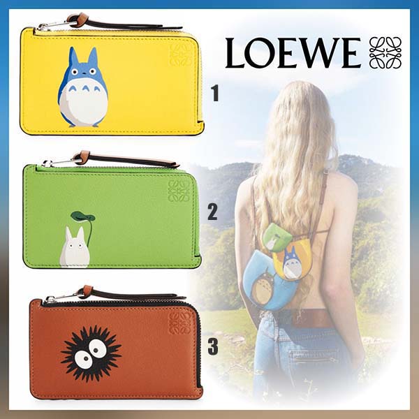 LOEWEトトロ カードケース イエロー LOEWE(ロエベ) / ×スタジオジブリ