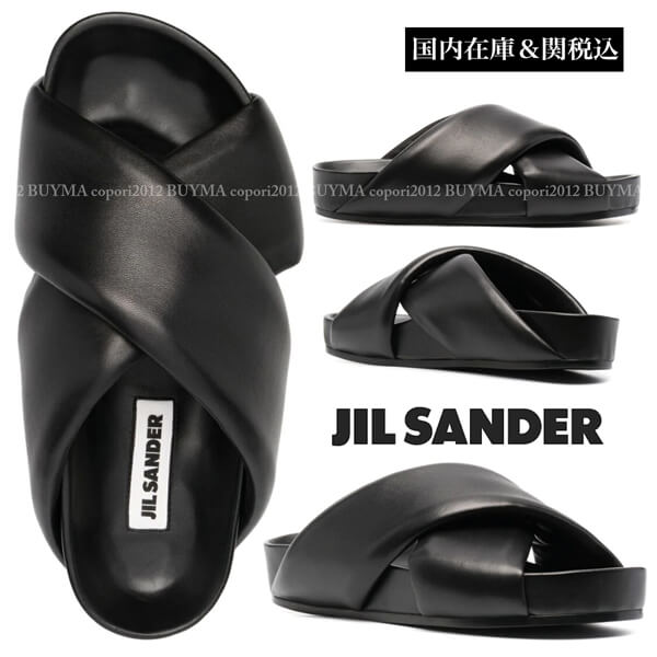 ジルサンダー サンダル 偽物 JIL SANDER プラットフォームレザー-ジル