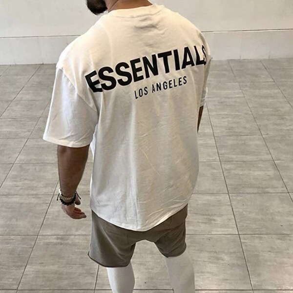エッセンシャルズ tシャツ 偽物 ロサンゼルス LA限定 リフレクターロゴ