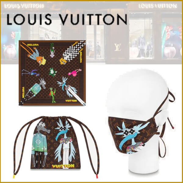ルイヴィトン マスク コピー☆すぐ届く☆セット マスク バンダナ LV