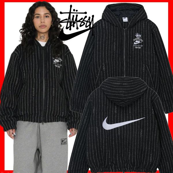 STUSSY ナイキ 偽物】☆Striped Wool Jacket ステューシー☆-stussy