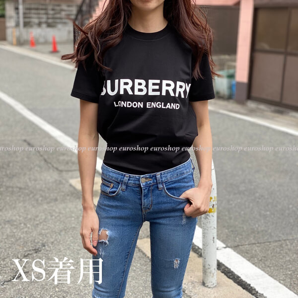 バーバリー Tシャツ コピー ロゴプリント コットンTシャツ ブラック