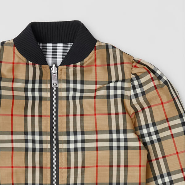 バーバリー 偽物 新作[Burberry]ダウン キッズ リバーシブルチェック 