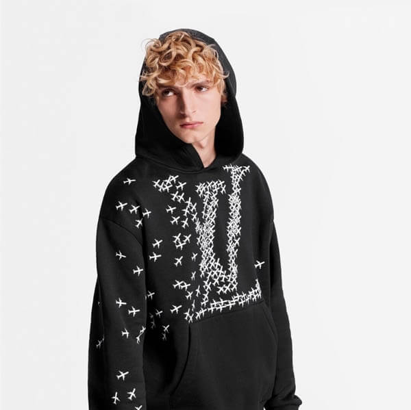 ルイヴィトン パーカー コピー LV 希少☆ PLANES PRINTED HOODIE