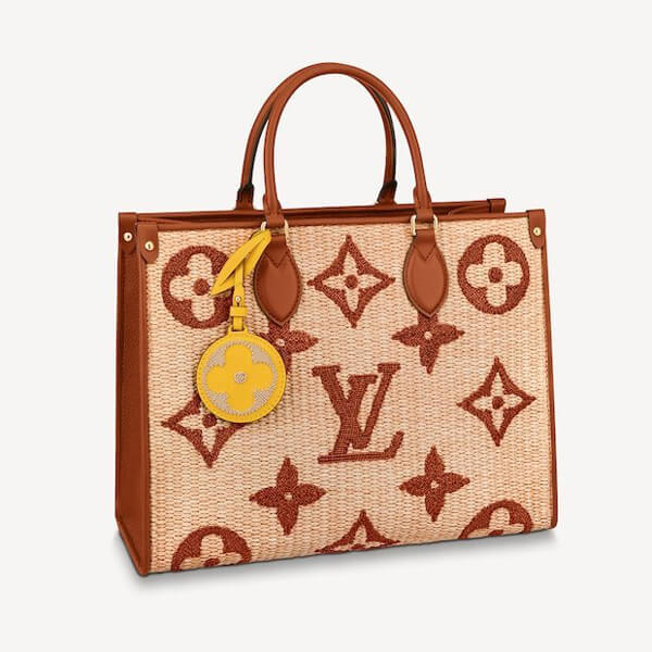 ルイヴィトン オンザゴー コピー ラフィア LV MM トートバッグ
