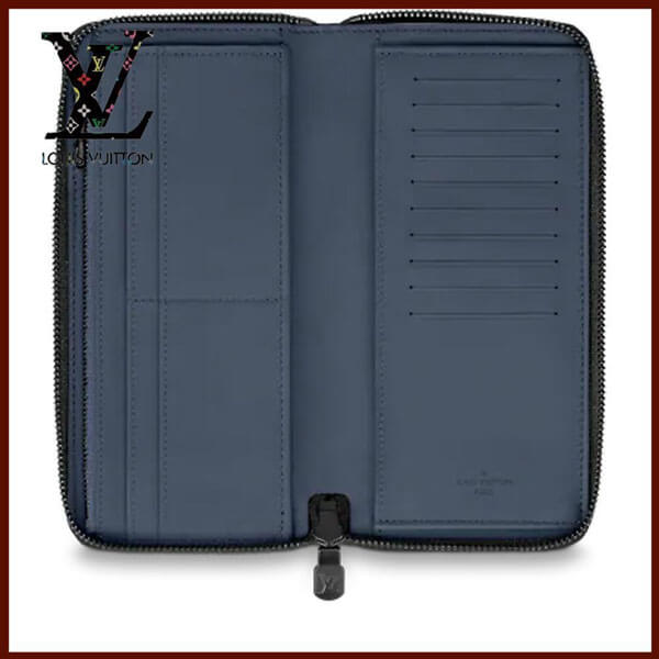 ルイヴィトン シャドウ ネイビー 偽物 LV ジッピーウォレット
