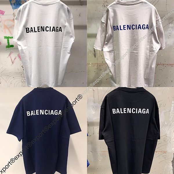 バレンシアガ Tシャツ 偽物 激安 メンズ背中ロゴミディアムフィットT