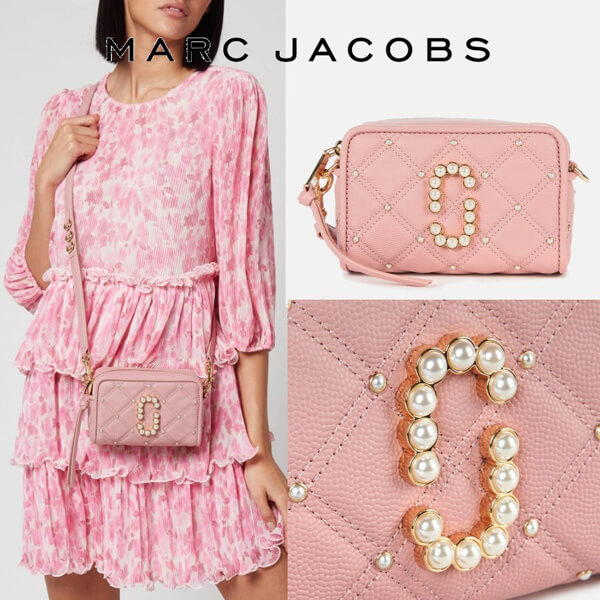 MARC JACOBS ザ キルテッド ソフトショット 17 マークジェイコブス 偽物☆ソフトショット17 キルティングパールバッグ