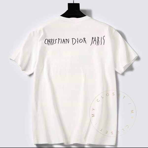 ディオール Tシャツ パロディ ロゴ コラボ レイモンド 半袖 刺繍