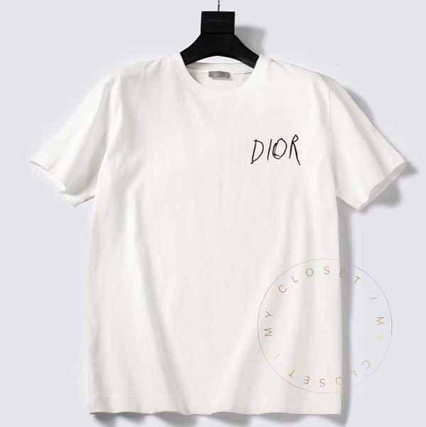 ディオール Tシャツ パロディ ロゴ コラボ レイモンド 半袖 刺繍