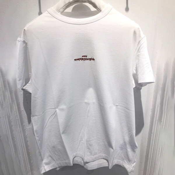 21SS【メゾンマルジェラ Tシャツ コピー】ディストーテッド ロゴT