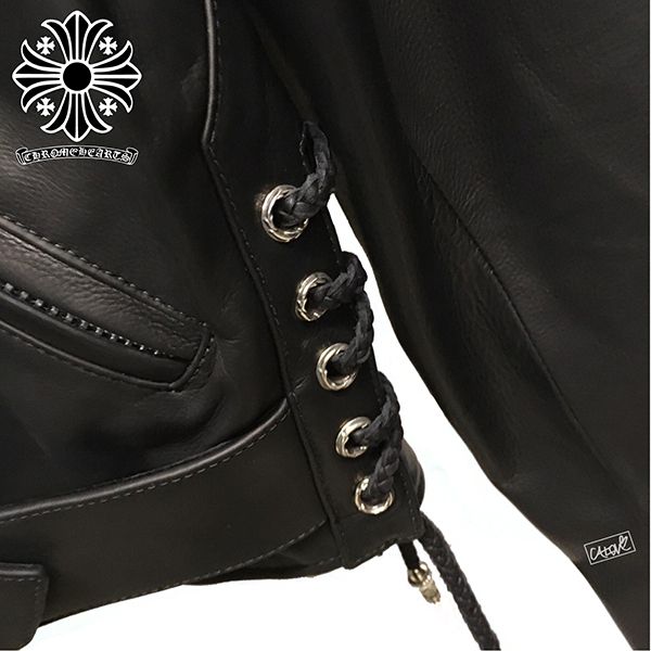 クロムハーツ エルメス コラボ 偽物【JJ DEAN】◇レザージャケット