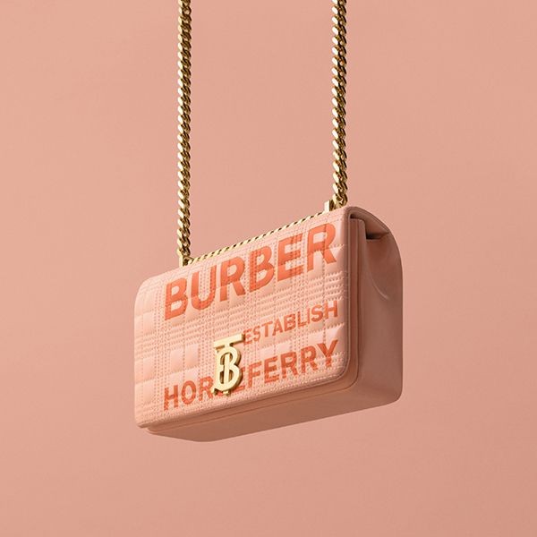 BURBERRY スモール ホースフェリープリント キルティング ローラバッグ 