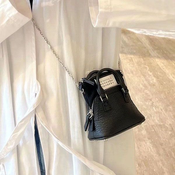 メゾンマルジェラ 偽物 MM6 トートバッグ 5AC ミニ ベビー Leather