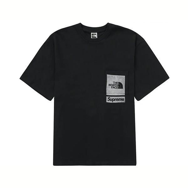 シュプリーム×ノースフェイス コラボ Printed Pocket Tee Tシャツ偽物 