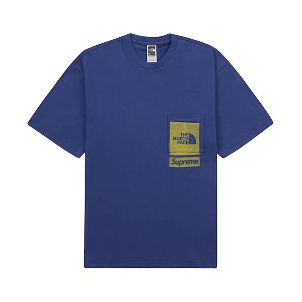シュプリーム×ノースフェイス コラボ Printed Pocket Tee Tシャツ偽物 