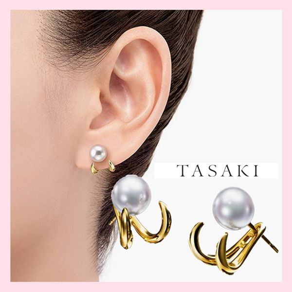 超希少☆レア！ タサキ 偽物パール デインジャー ファング ピアス