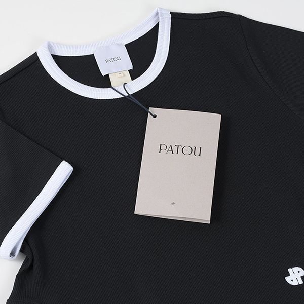 PATOU コピーコットンリブ カットアウト Tシャツ【国内即発】-パトゥ