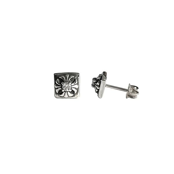 A&Gクロス ピアス エーアンドジー A＆G 偽物スクエアクロスダイアモンドピアス