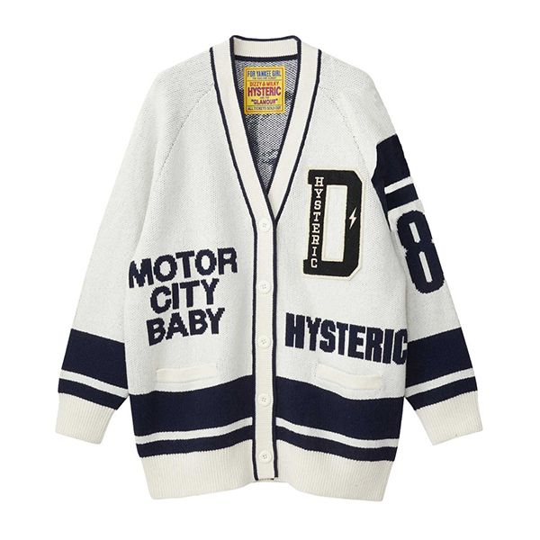 ヒステリックグラマー 偽物】MOTOR CITY BABY ジャカード カーディガン