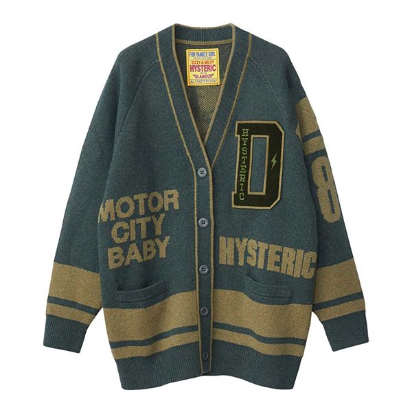ヒステリックグラマー 偽物】MOTOR CITY BABY ジャカード カーディガン-