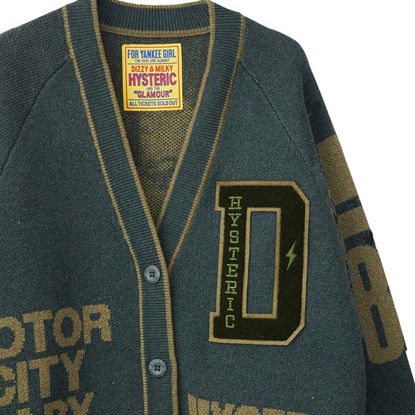 ヒステリックグラマー 偽物】MOTOR CITY BABY ジャカード カーディガン