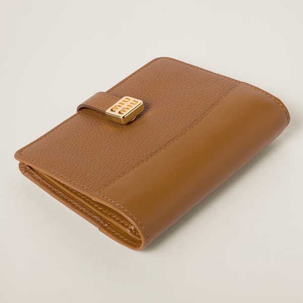 ミュウミュウ 偽物 Compact Wallet ロゴベルト 三つ折り財布 4色