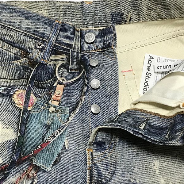 アクネストゥディオズ デニムパンツ 偽物 BAGGY FIT JEANS 1981M 転写