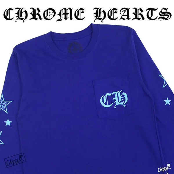クロムハーツ N級品 ロンT/ラピスブルー CHスター w25041711-クロムハーツ