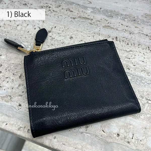 ミュウミュウ 二つ折り財布 偽物 Small nappa leather wallet