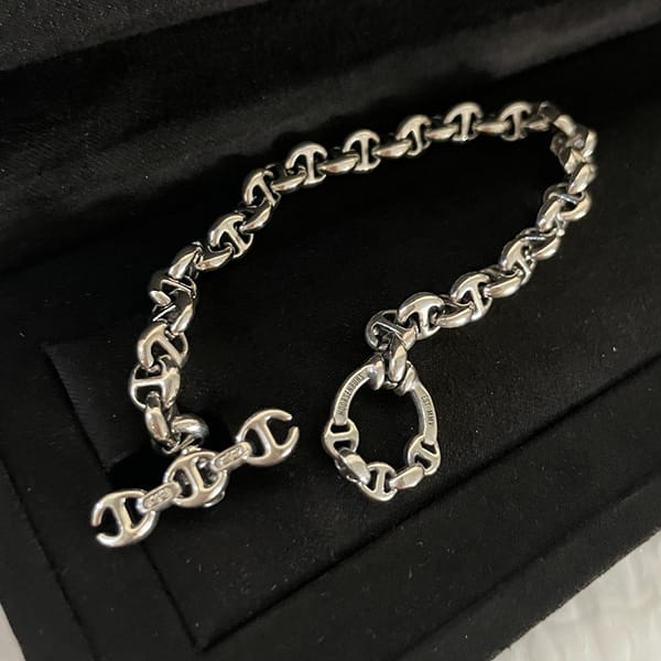 ホーセンブース シルバー ブレスレット 偽物】5MM OPEN-LINK -