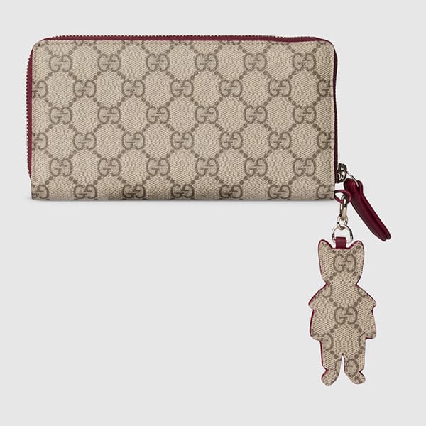 日本限定 グッチ ヒグチユウコ 偽物 バイカラー ジップアラウンド 