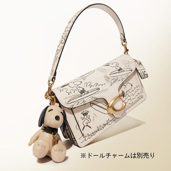スヌーピー限定コラボ【コーチ】タビーショルダーバッグ26 CCB04