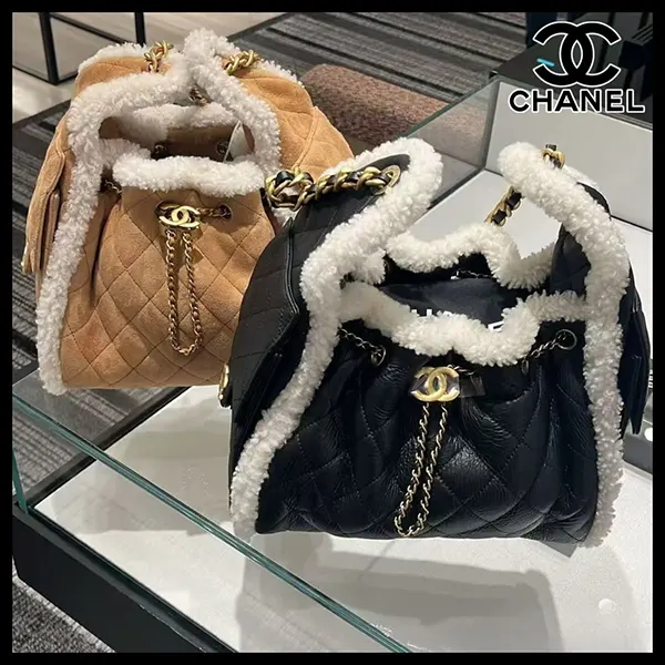 シャネル25 スモールバッグ もこもこボア AS5293 B22309 U4139【TOTECOPY】