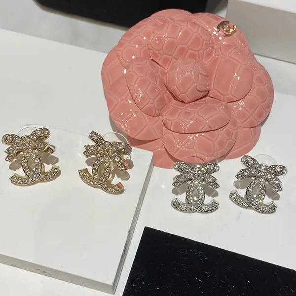 シャネル リボン＆CCロゴ ピアス ABA922 B10960 NO010-シャネル パロディ