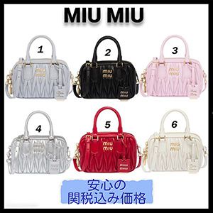 ミュウミュウ 偽物 マテラッセレザー トップハンドルスモールバッグ 6 