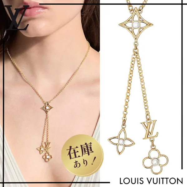 美しく輝く☆】ルイヴィトン ネックレス LV パーリーフラワー M03868