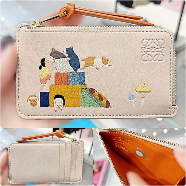 LOEWE アナグラム 二つ折り長財布 札入れ カード入れ IDウインドウ 