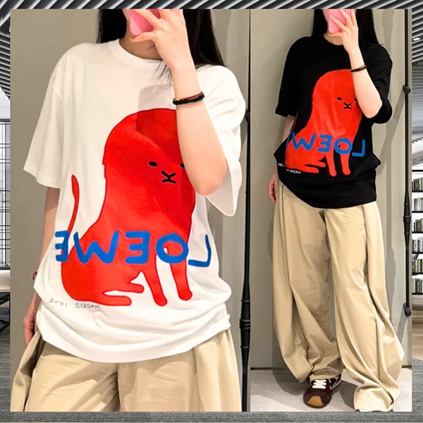 180周年限定【ロエベ】ライオン ジャージーパッチ Tシャツ 偽物 lw1846