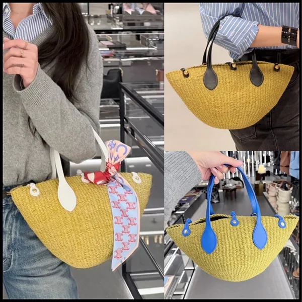 ナチュラルな雰囲気】セリーヌ ラフィア かごバッグ スーパーコピー