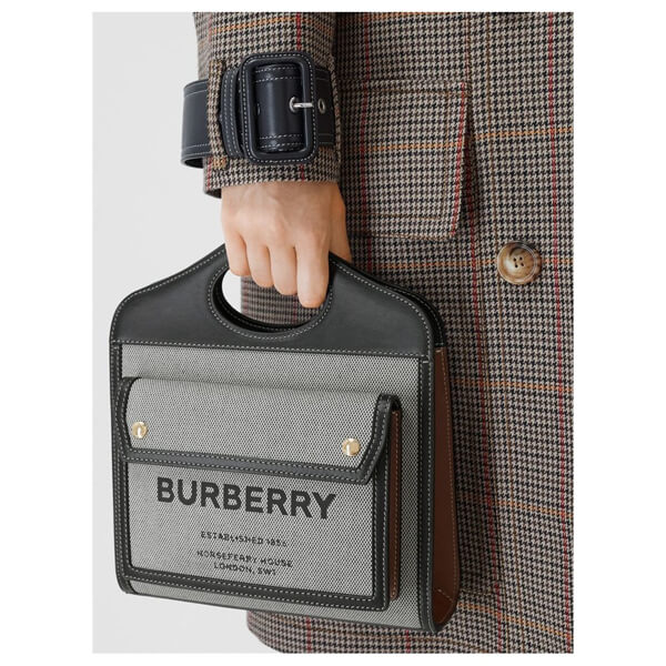 BURBERRYバーバリー ポケットバッグ コピー ミニトライトーン-バーバリー