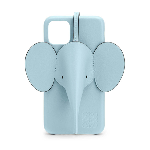 ロエベ iphoneケース 象 コピーエレファント】象 Elephant 水色 偽物