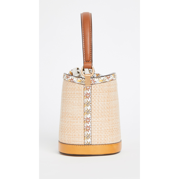Tory Burch☆トリーバーチ バッグ 偽物 Robinson Straw Mini Bucket